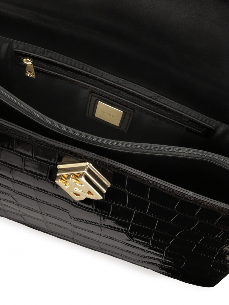 Czarna torebka w formie aktówki DARIE