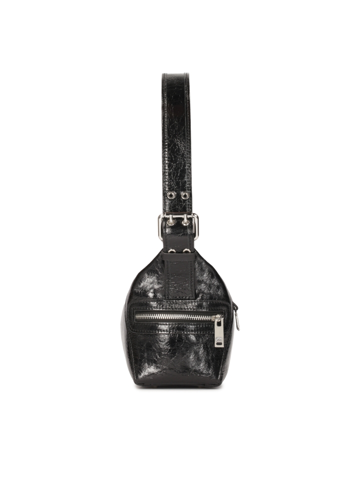 Czarna skórzana torebka na ramię BRIANA