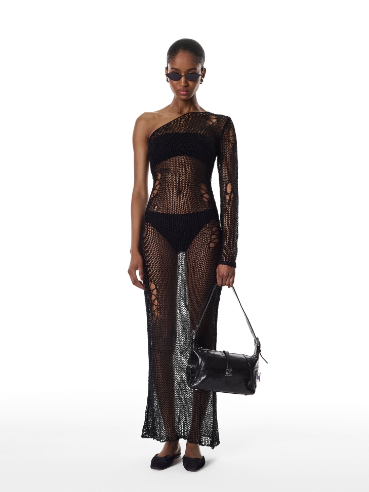 Czarna skórzana torebka na ramię BRIANA