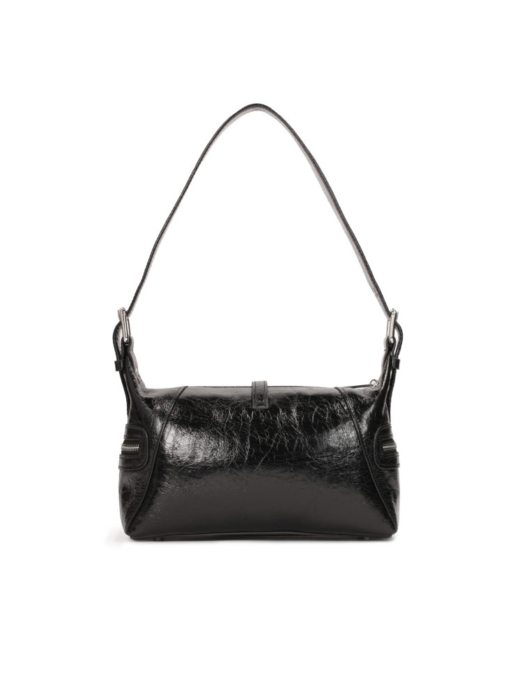 Czarna skórzana torebka na ramię BRIANA