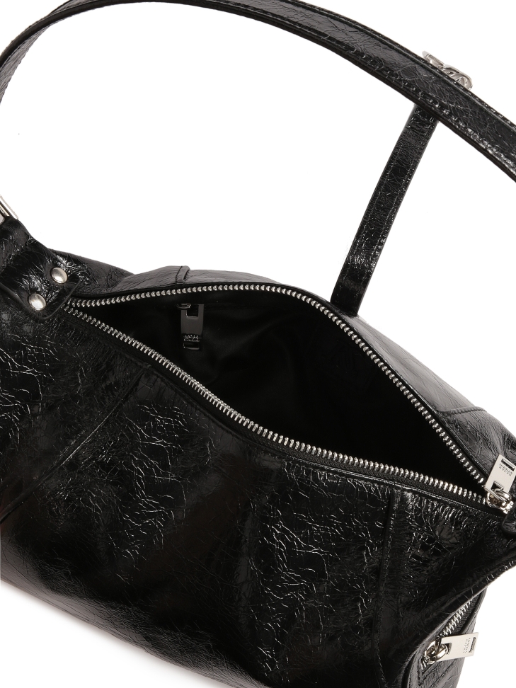 Czarna skórzana torebka na ramię BRIANA