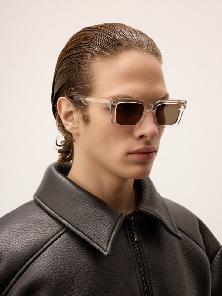 Transparentne męskie okulary z powłoką antyrefleksyjną  KYNLEE