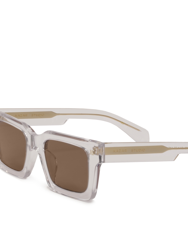 Transparentne męskie okulary z powłoką antyrefleksyjną  KYNLEE