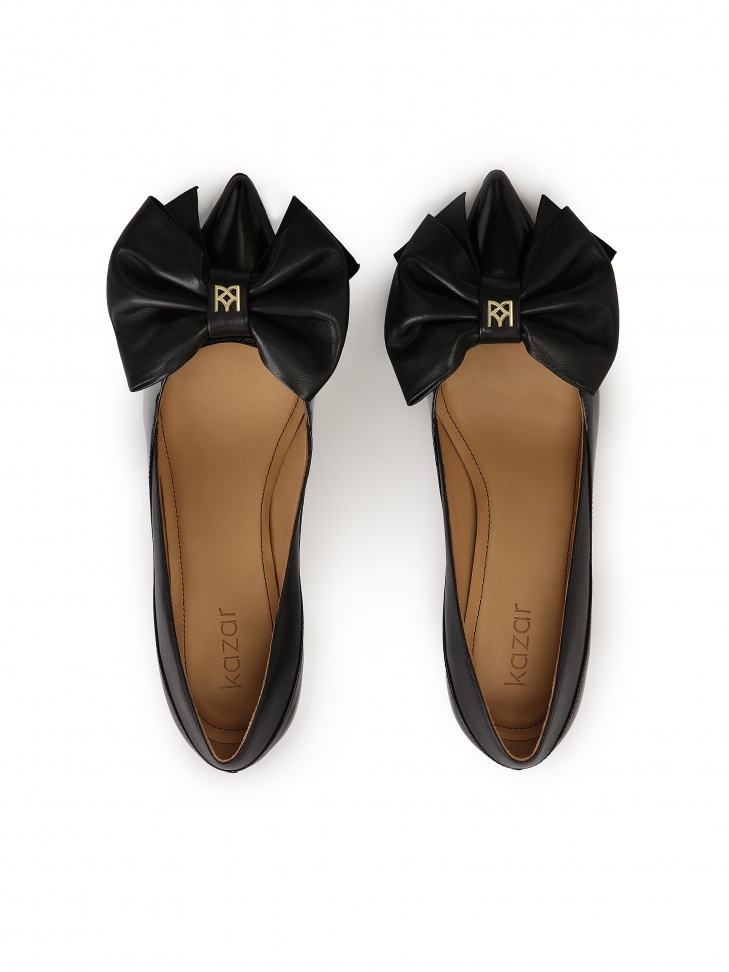 Niskie czółenka z kokardą STONE