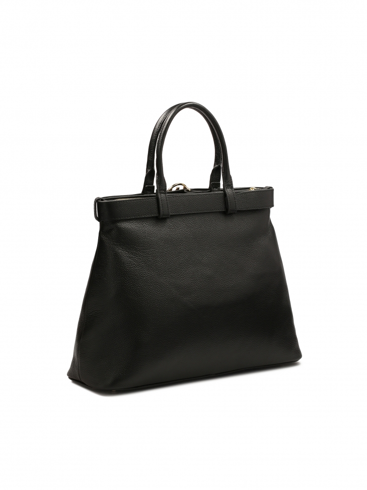 Torebka trapez ozdobiona paskiem LILIE