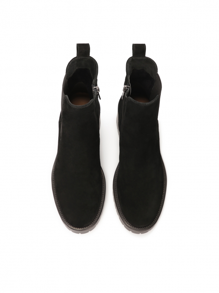 Zamszowe botki z suwakiem ARMAYA