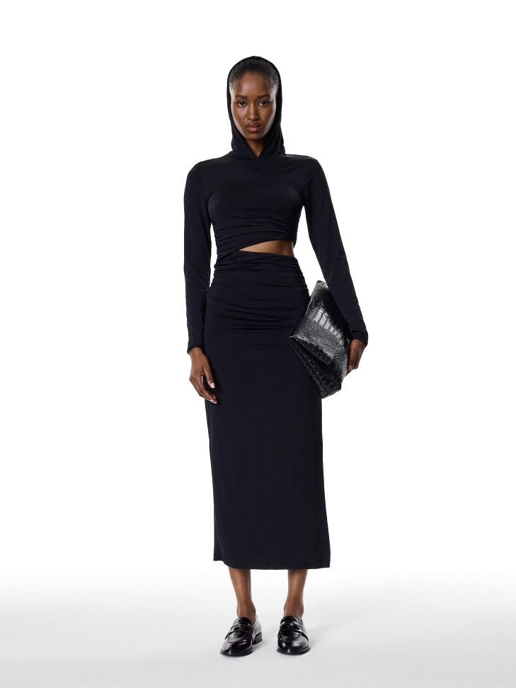 Czarne wsuwane półbuty ze skóry KS PERLE