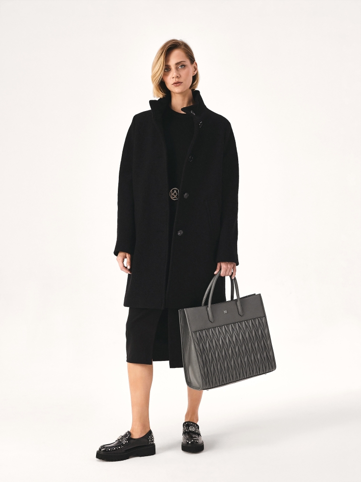 Czarne półbuty z metalowymi nitami ESSEN