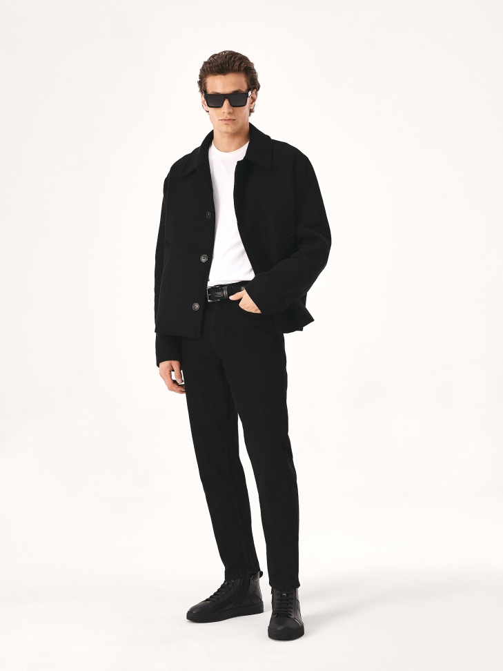 Skórzane sneakersy z wysoką cholewką  OLAFEC