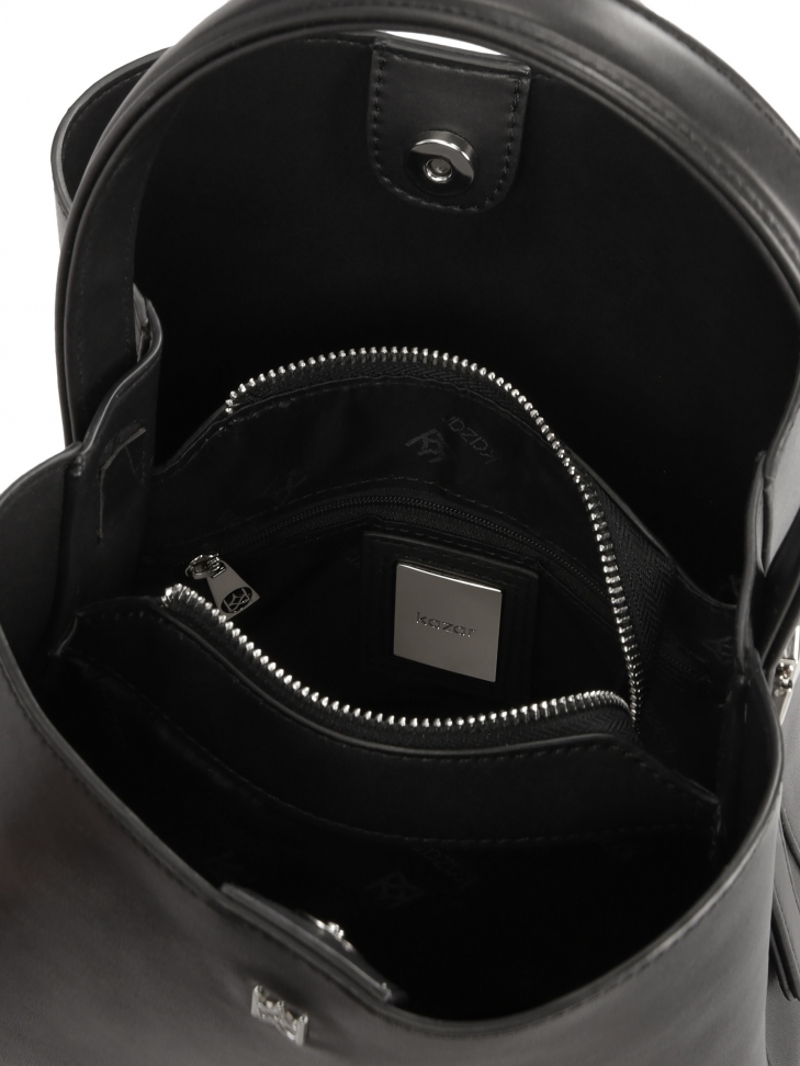 Czarna torebka ze srebrnymi nitami LAURIE