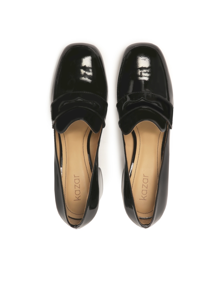 Lakierowane czółenka na słupku KARINE