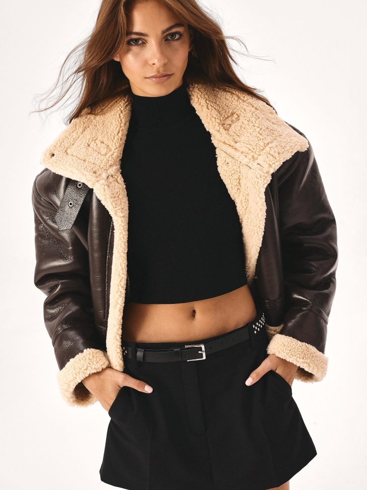 Czarny wąski pasek zdobiony srebrnymi nitami  PERKINS