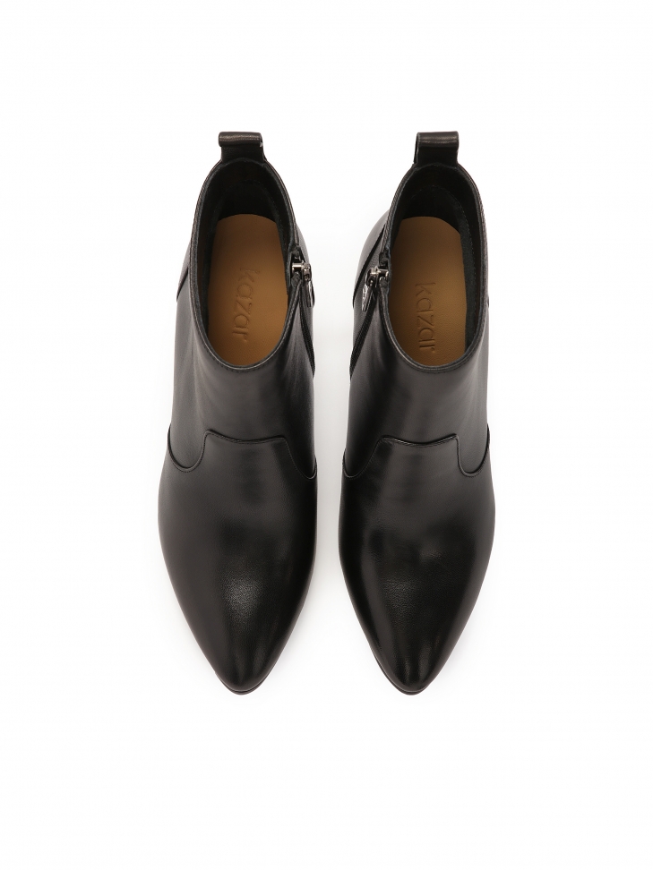 Ponadczasowe czarne botki na smukłej szpilce SUZIE