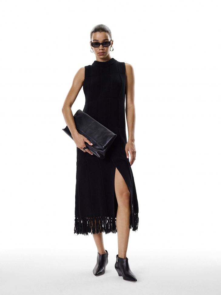 Podłużna kopertówka do ręki w czarnym kolorze KS MELIZA