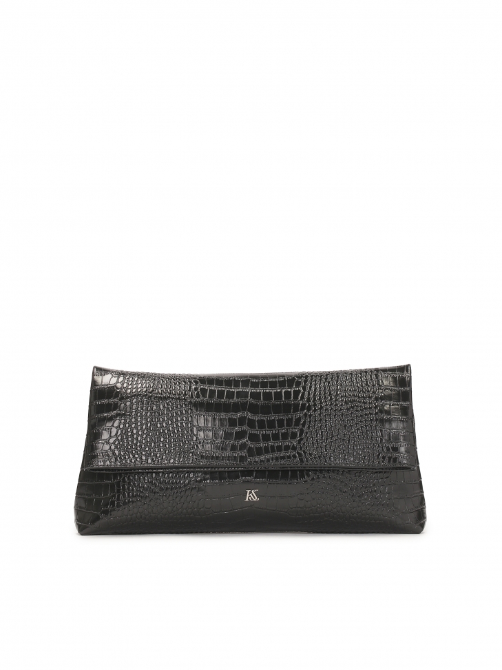 Duża torebka wieczorowa z tłoczonej skóry KS MELIZA