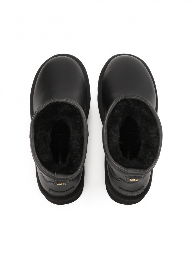 Skórzane śniegowce ocieplane wełną ZULA