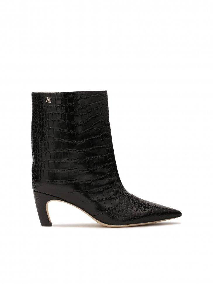 Modne botki z szeroką cholewką  KS BELLISI