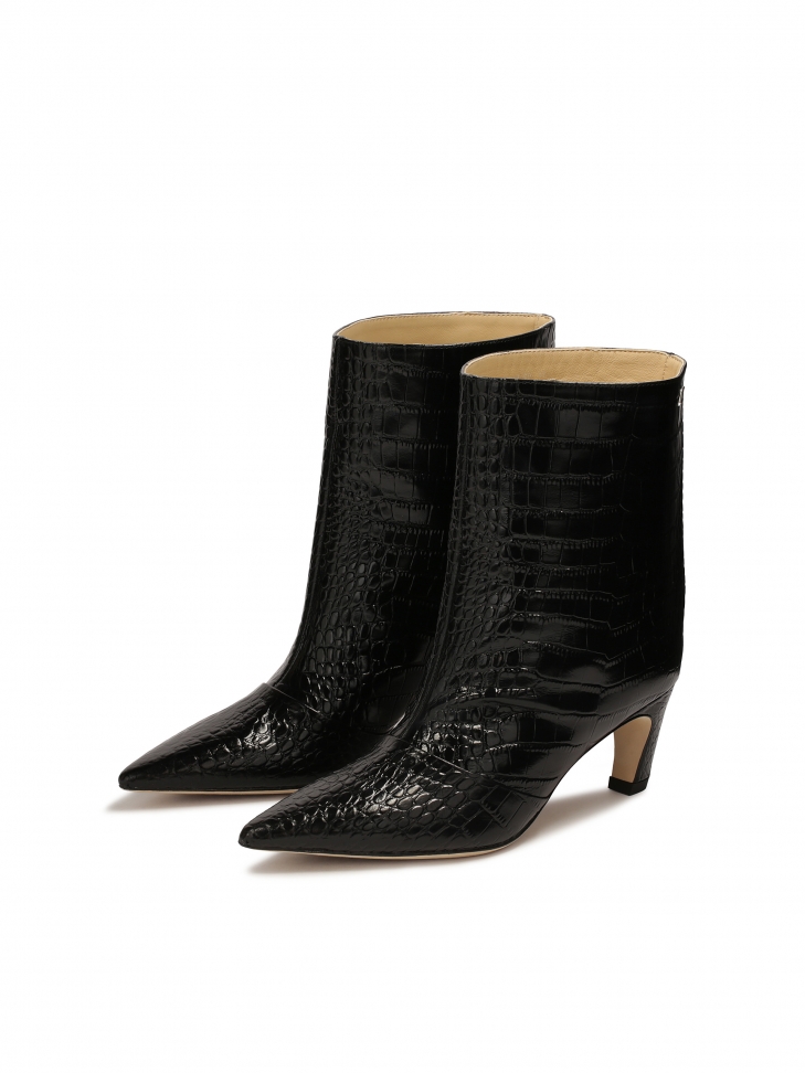 Modne botki z szeroką cholewką  KS BELLISI