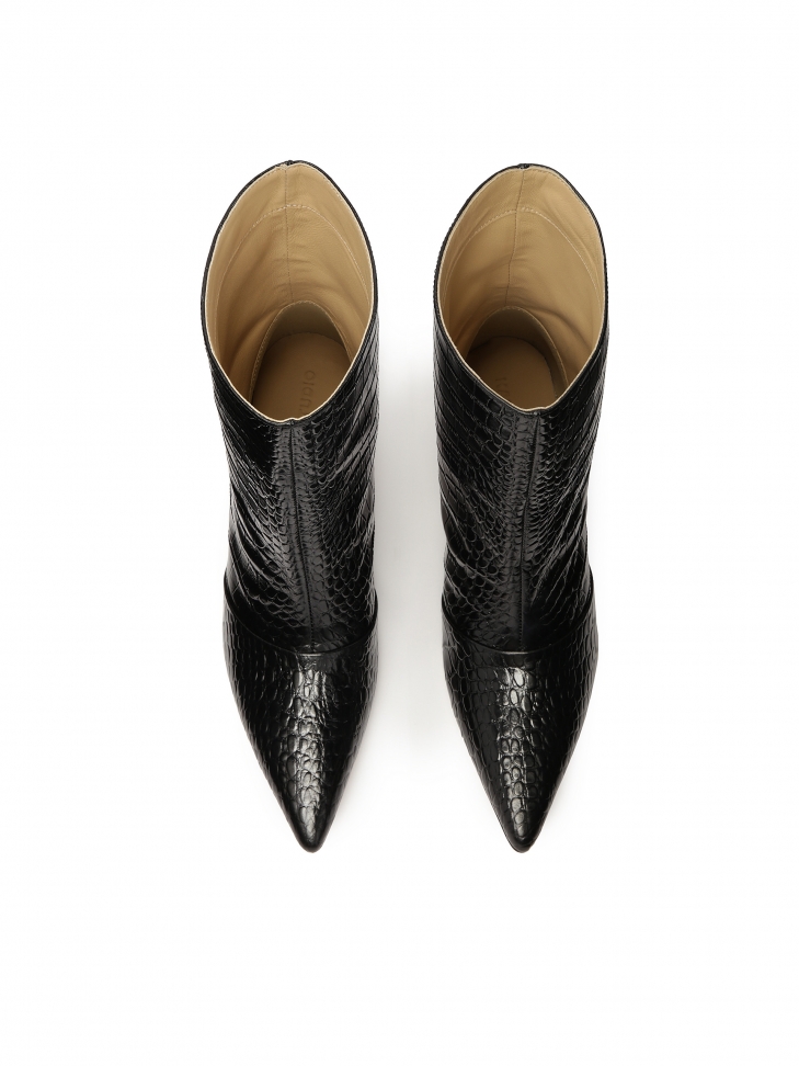 Modne botki z szeroką cholewką  KS BELLISI