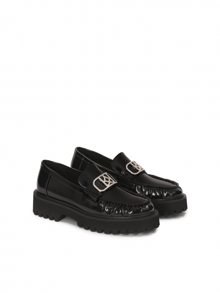 Loafersy z grubą podeszwą i marszczoną cholewką ESSEN