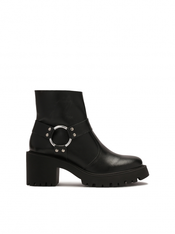 Botki na suwak na szerokim obcasie KIMI