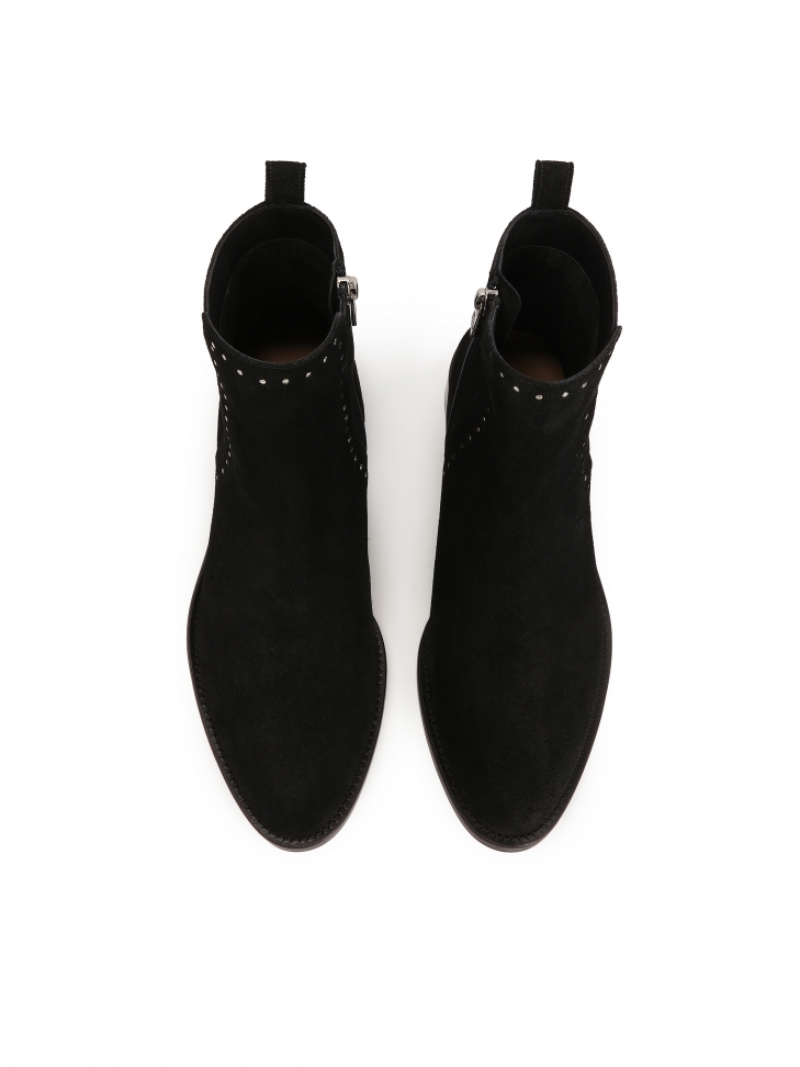 Botki z zamszu na płaskiej podeszwie  INCA