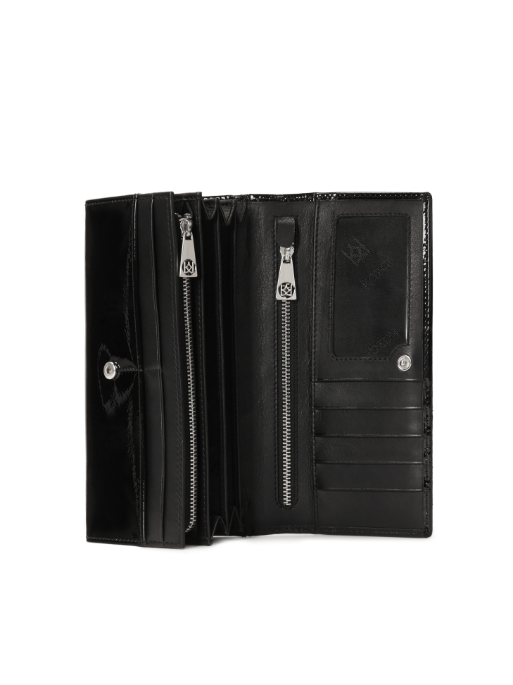 Klasyczny lakierowany portfel JOLENE