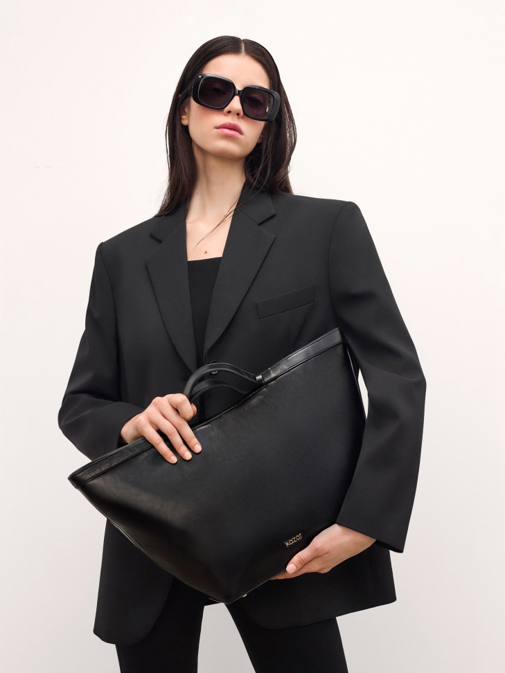 Klasyczne czarne okulary przeciwsłoneczne  AZARI