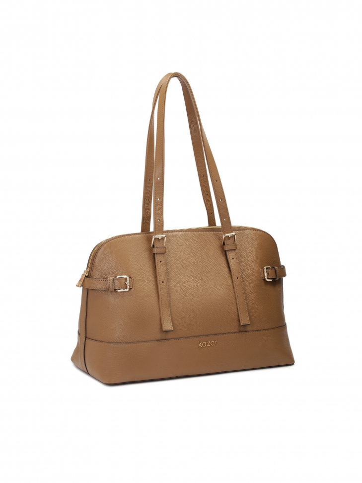 Brązowa torebka z szerokim dnem MARCELL