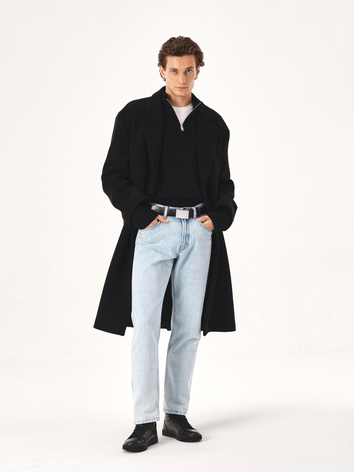 Dwustronny pasek z pełną metalową klamrą PHILIPPO