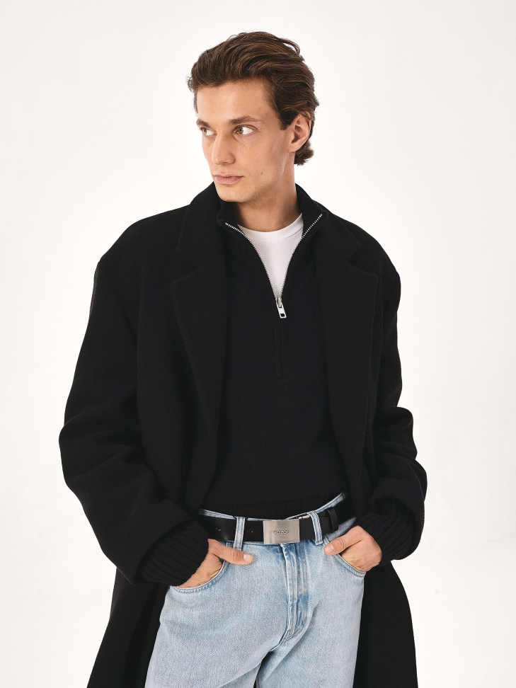 Dwustronny pasek z pełną metalową klamrą PHILIPPO