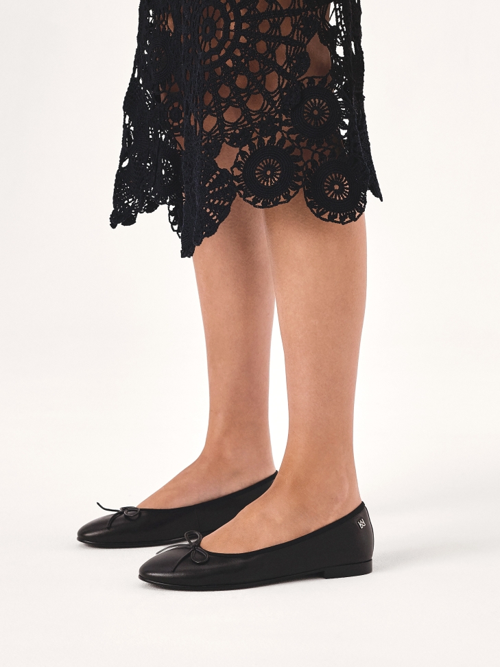 Czarne minimalistyczne baleriny EILEEN