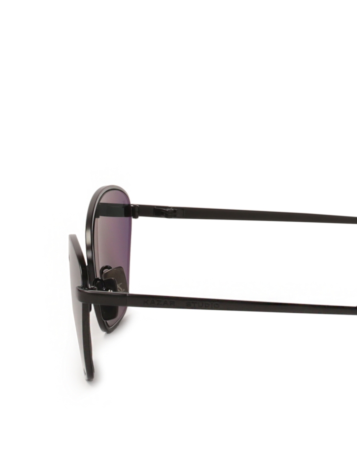 Czarne okulary przeciwsłoneczne z metalową oprawką KS CHARLINE