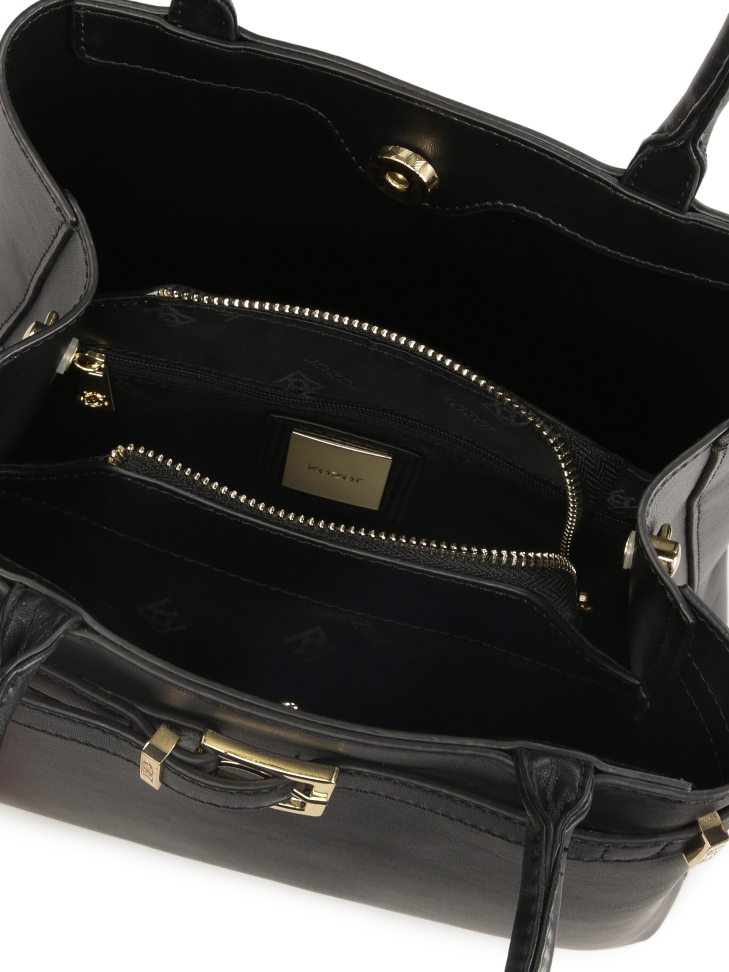 Czarna elegancka torebka z paskiem LAURIE