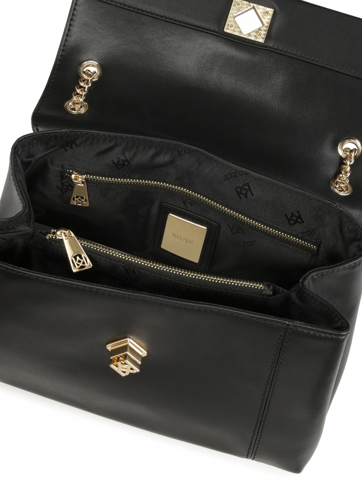 Czarna torebka z przekręcanym zapięciem MIRELL