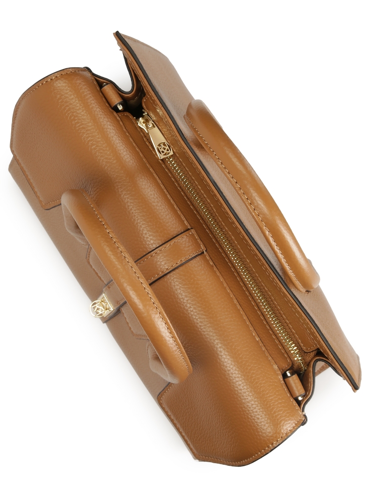 Skórzana torebka z finezyjną klapą i zapięciem FELICITE M