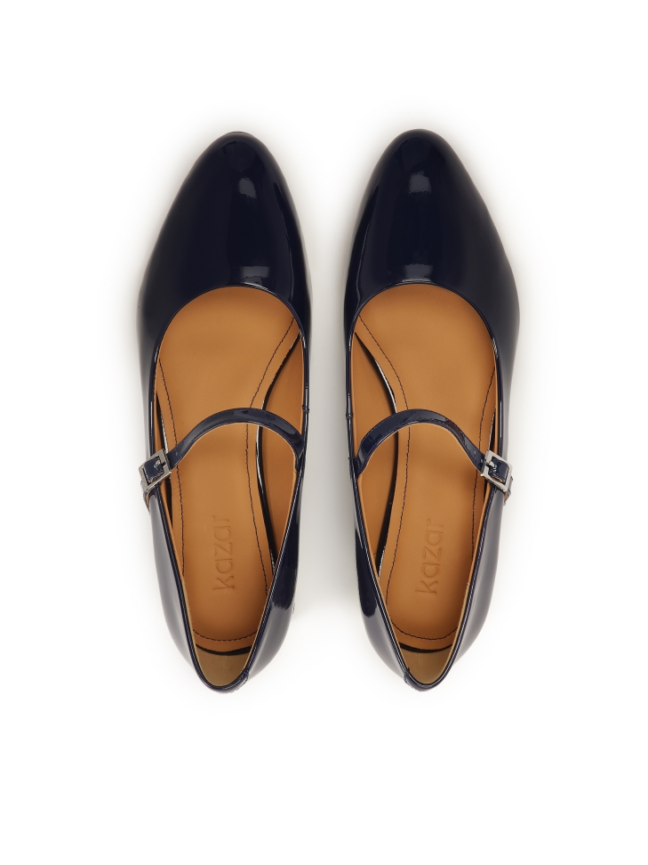 Granatowe czółenka z paskiem  SIONA