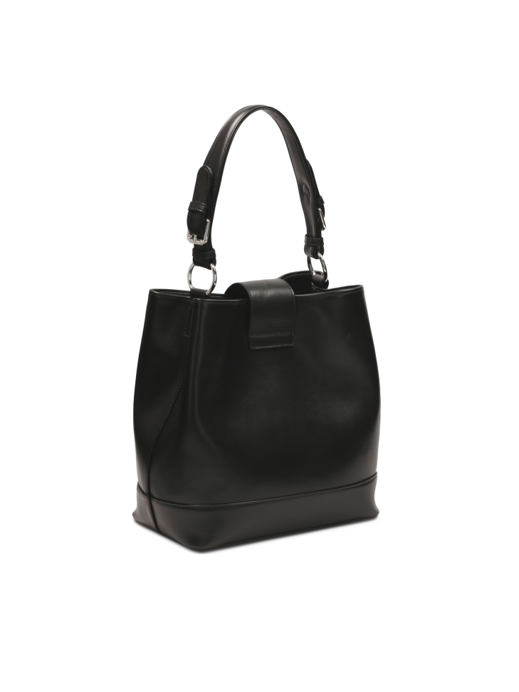 Czarna torebka z ozdobnym zapięciem VICTORIA