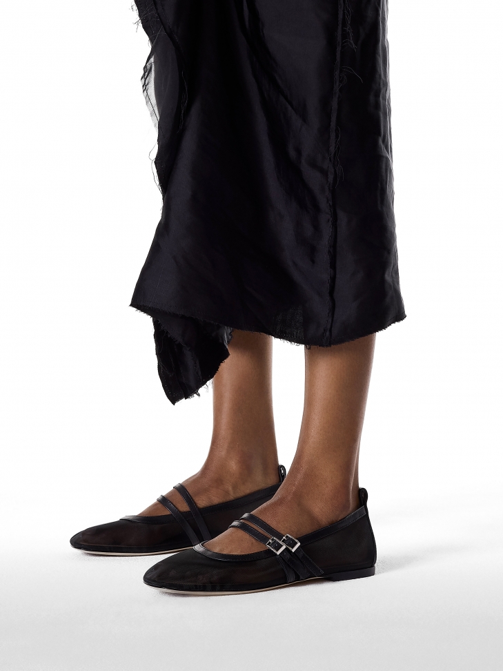 Siateczkowe baleriny z dwoma paskami  KS AVRIL