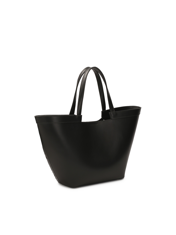 Skórzana torebka łódka w ażurowy wzór NAN