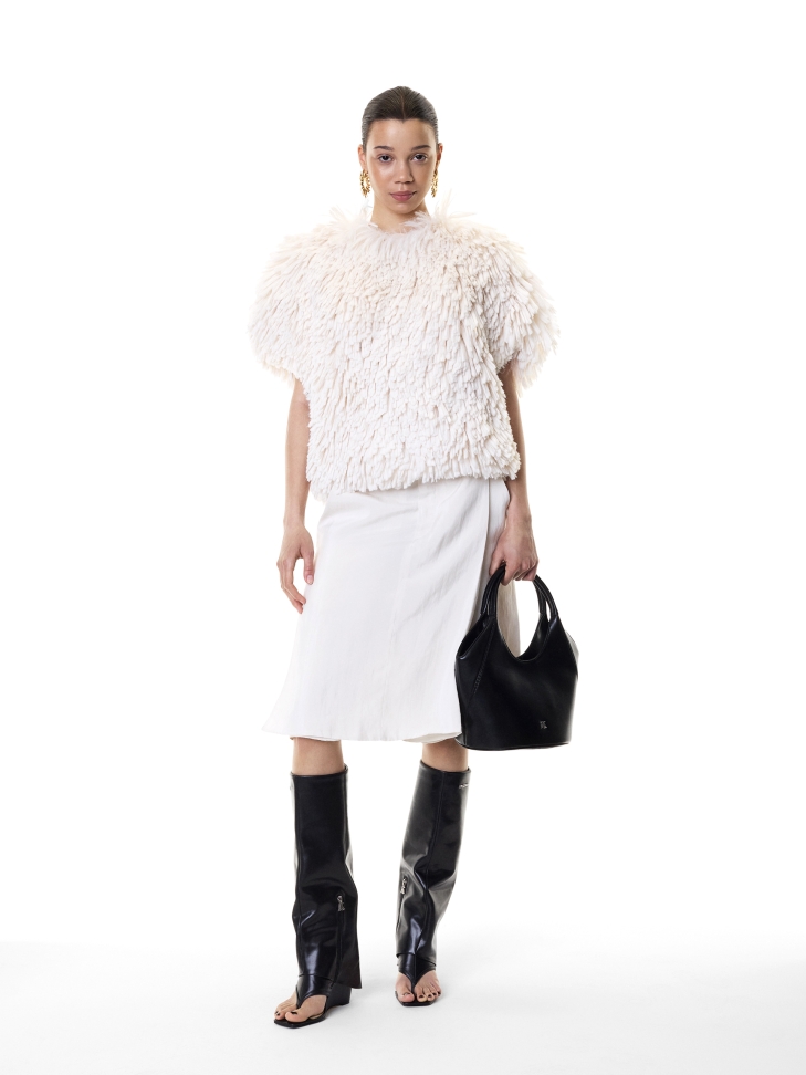 Czarna torebka z dwoma uchwytami KS OTTILE