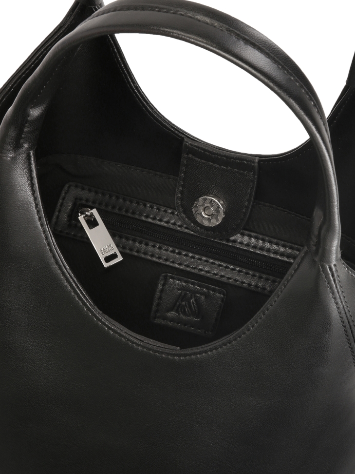 Czarna torebka z dwoma uchwytami KS OTTILE