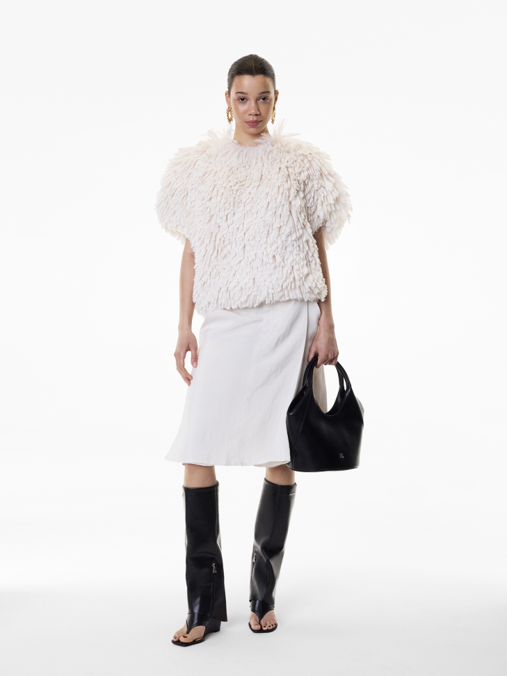 Sandały na koturnie z wywiniętą długą cholewką  KS EDITH