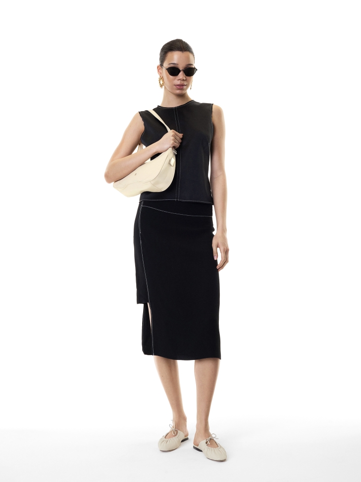 Kremowe klapki z wiązaną cholewką  KS LUCITA