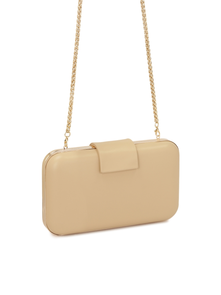 Skórzana kopertówka z dużym kamieniem LOUISE