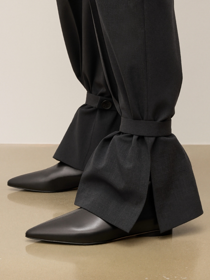 Płaskie botki z suwakiem KS AMIENS