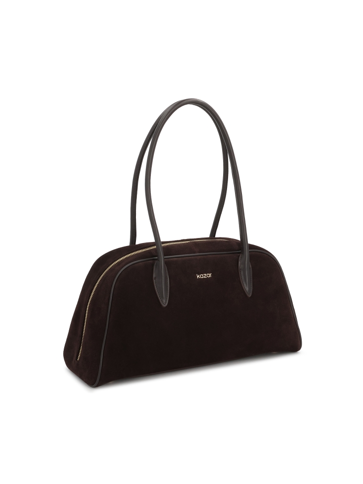 Brązowa torebka z zamszu KYLE