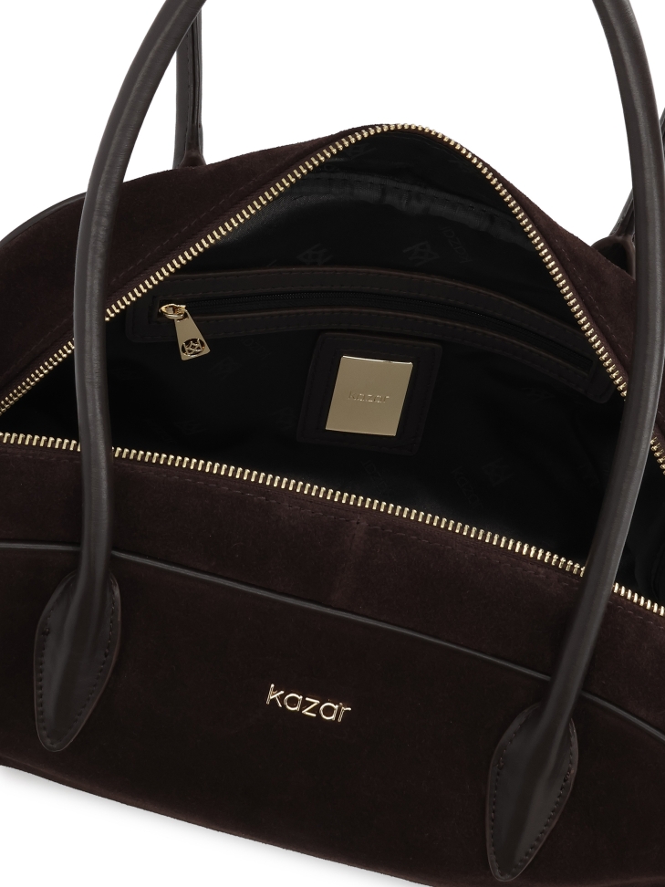 Brązowa torebka z zamszu KYLE