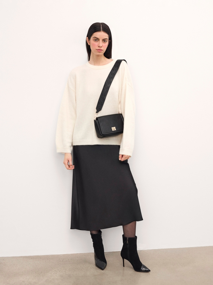 Eleganckie botki z zamszu i lakierowanej skóry JACKIE