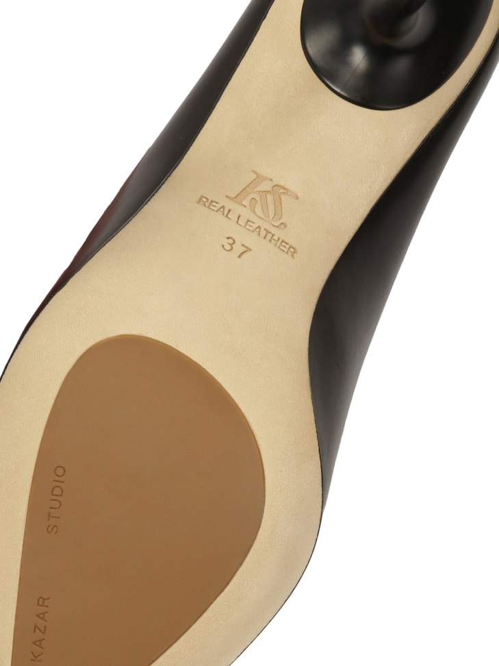 Czarne klapki z pełnym przodem KS ELYSIE